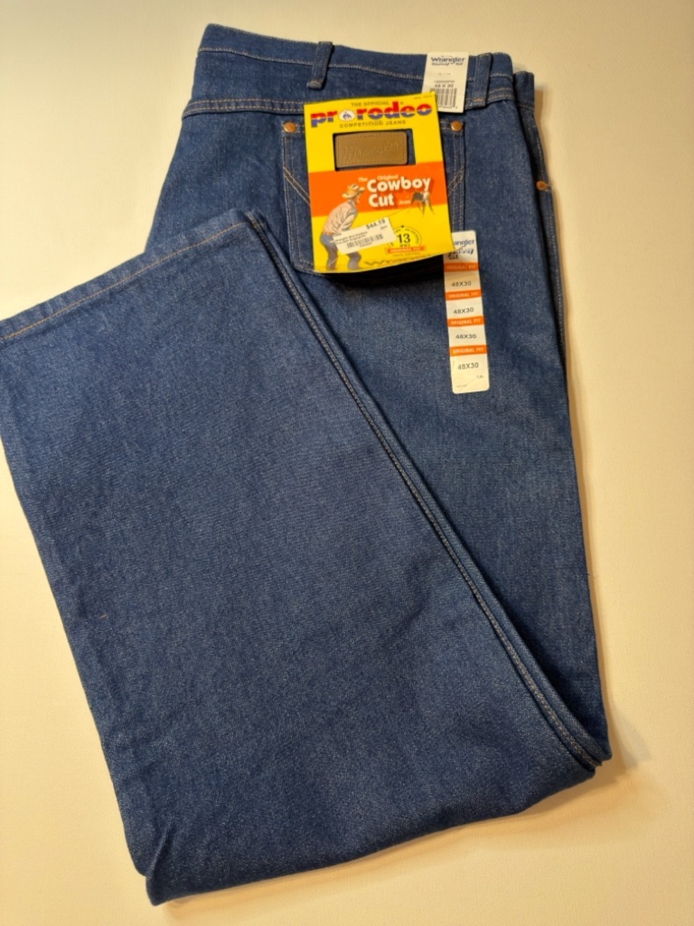 NWT Men's Wrangler Cowboy Cut Original Competition Fit Jeans Size 48x30 (KB4)